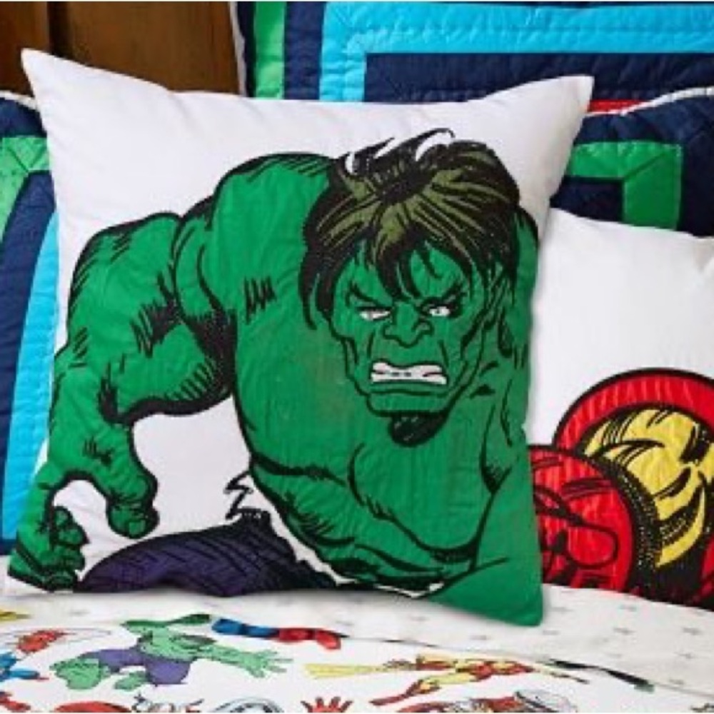 Pottery Barn Kids Marvel Hulk 20x20 Pillow Sham